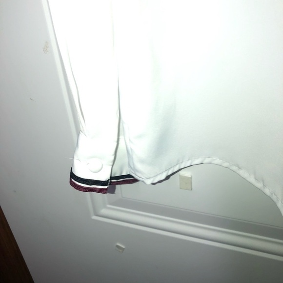 Yves St. Clair Vintage Button down long sleeve White Blouse Size 14 - Picture 8 of 9